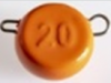 Груз таблетка (спорт) разборная 24,0 гр. (5шт/уп.) - цвет: оранж